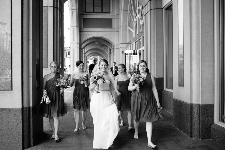 bride walks to the wedding