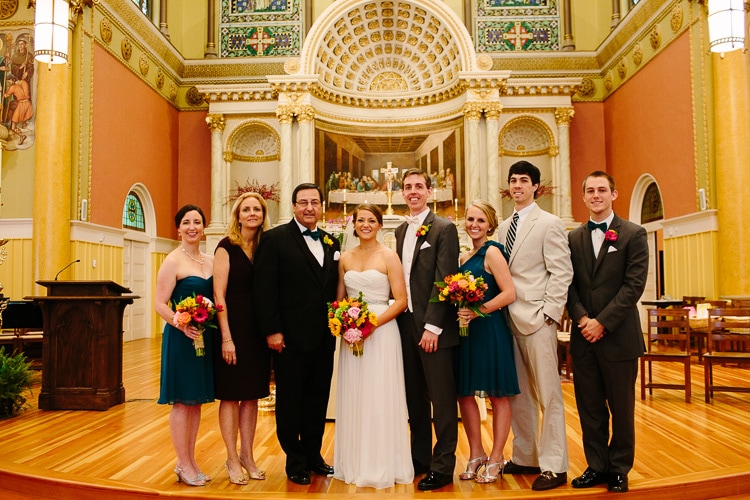 family wedding portrait, St. Cecilia's, Boston
