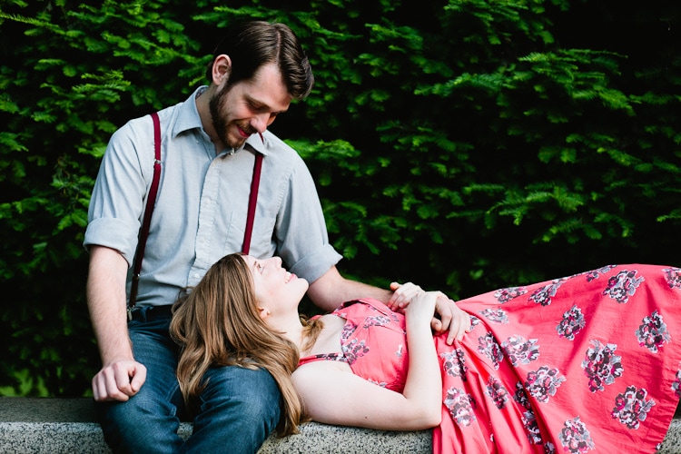 relaxed engagement photography