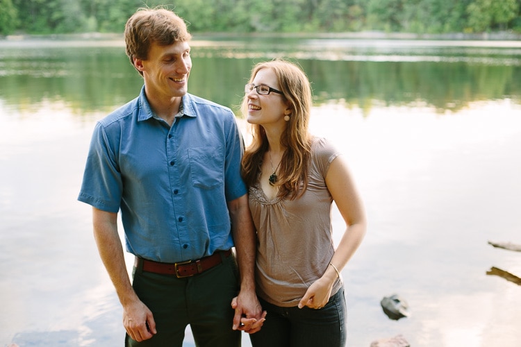 relaxed Middlesex Fells engagement portrait