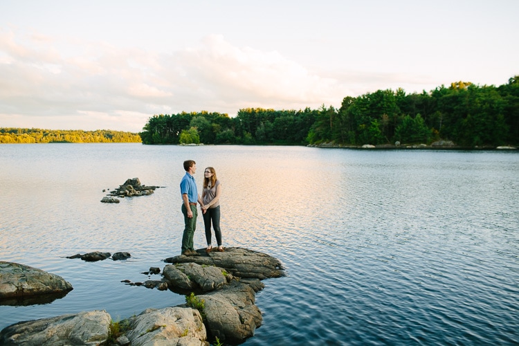 relaxed outdoors engagement portrait