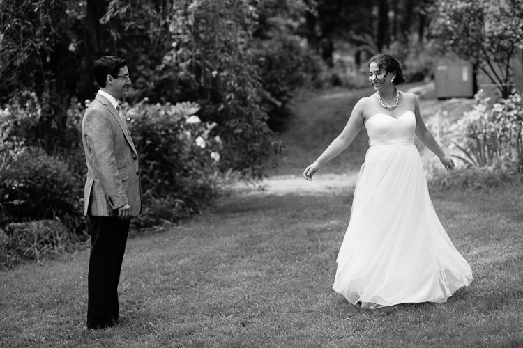 bride and groom see each other before the ceremony