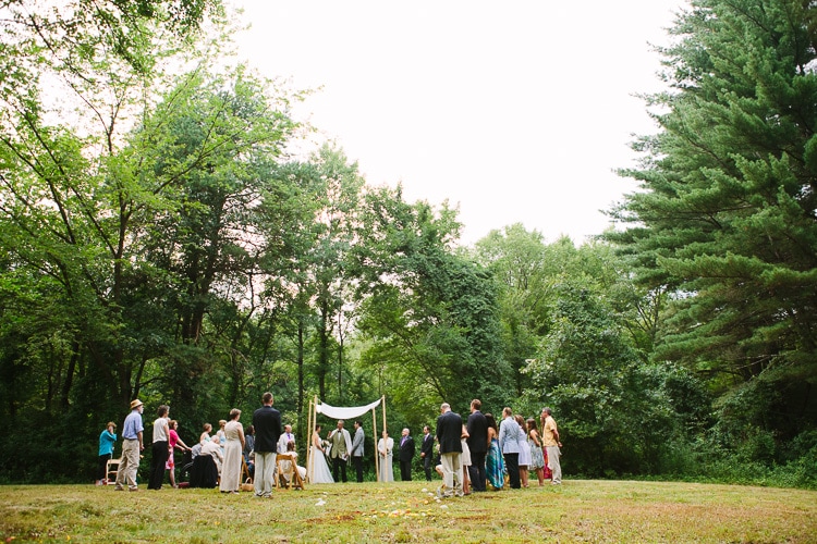 intimate outdoor Jewish wedding