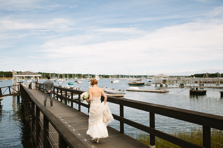 Massachusetts documentary wedding photography, first look at the Beverly Yacht Club