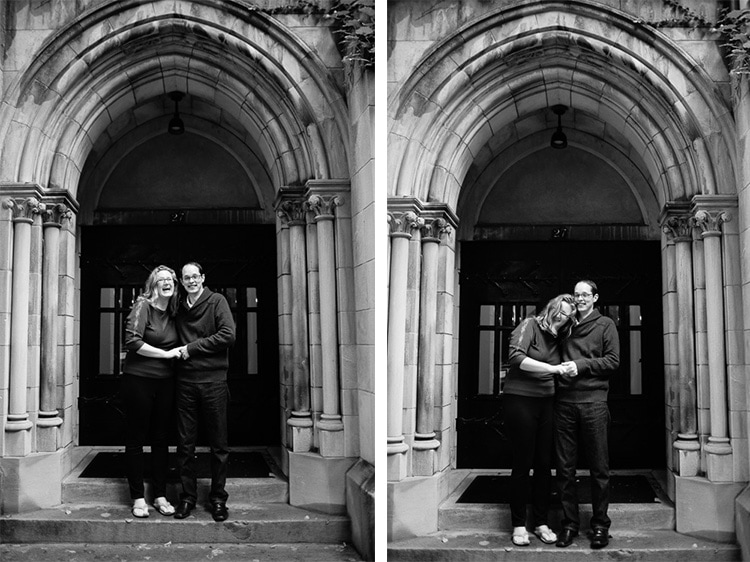 relaxed engagement photos in Boston's Beacon Hill neighborhood