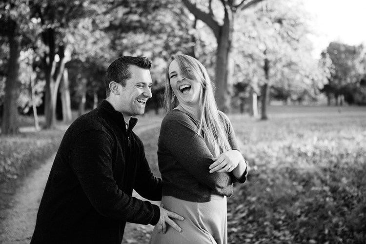 relaxed fall engagement session, Hingham