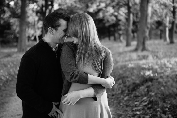happy engagement session at World's End, Hingham