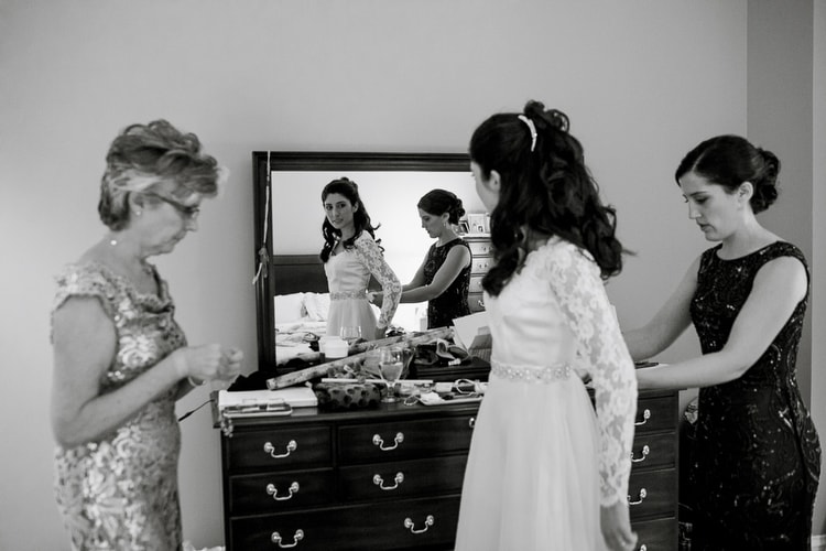 documentary Boston wedding photography, bride getting ready