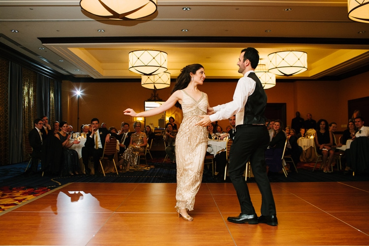 first dance at Hotel Marlowe, winter wedding photography