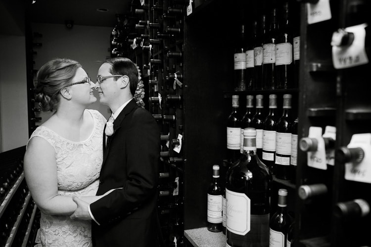 Mooo wine cellar wedding portrait