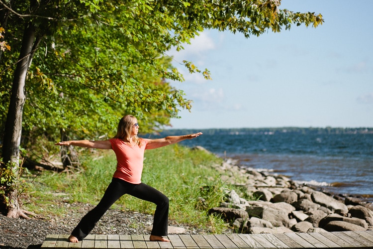 yoga on lake Champlain