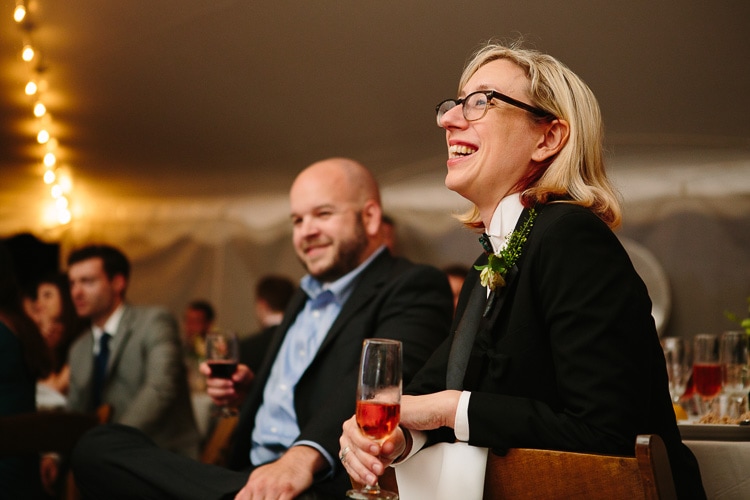 guests react to wedding toast