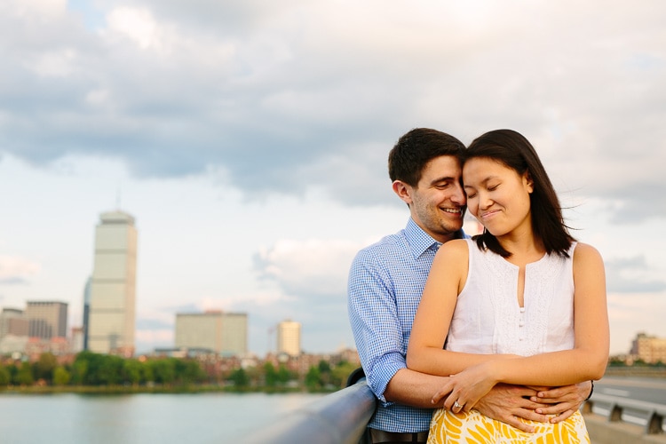 intimate Charles River engagement photo, by Kelly Benvenuto Photography