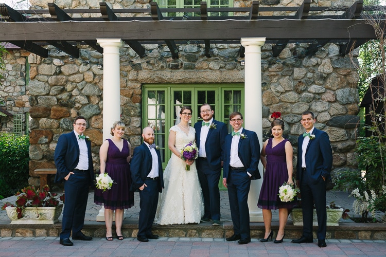 formal wedding portrait at Willowdale Estate, photo by Kelly Benvenuto