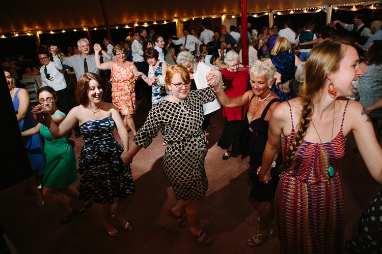 guests dance the hora, photo by Kelly Benvenuto