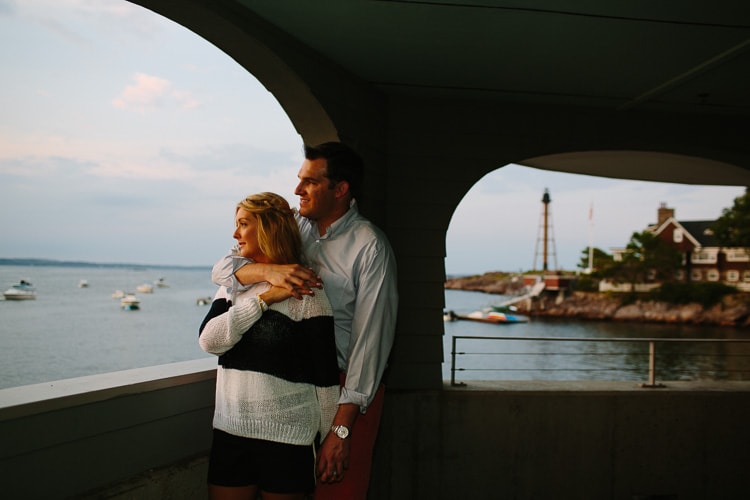 engagement photos at Corinthian Yacht Club, by Kelly Benvenuto