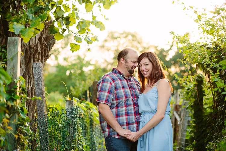 the fens gardens engagement session