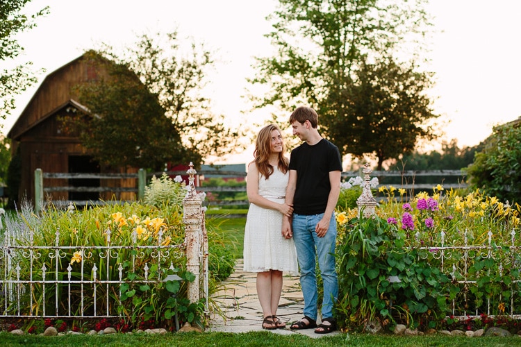 golden hour Misty Farm engagement session, by Kelly Benvenuto Photography