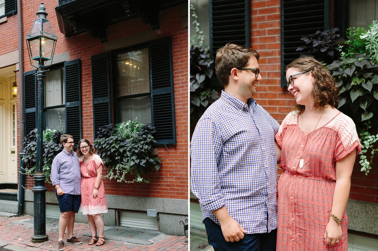 relaxed Boston engagement session in Beacon Hill