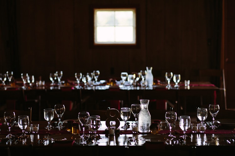 Misty Valley dinner barn, wedding detail and inspiration