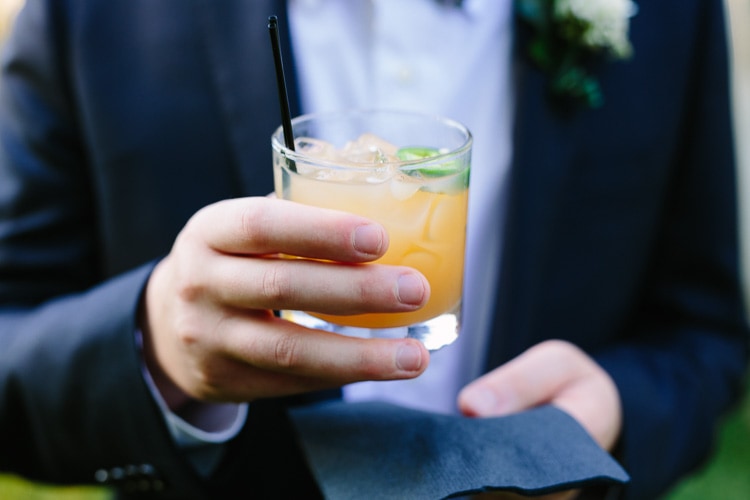 cheers! signature cocktail, Rhode Island wedding detail