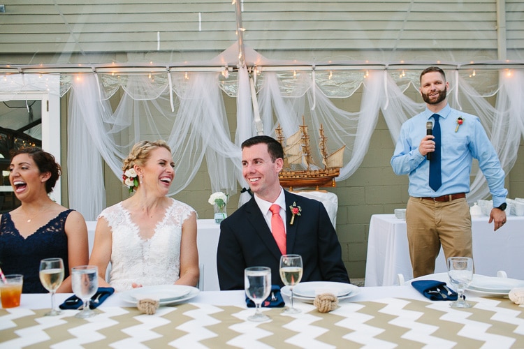 laughter during toasts