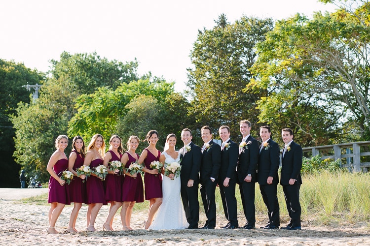 wedding party photography at Powder Point