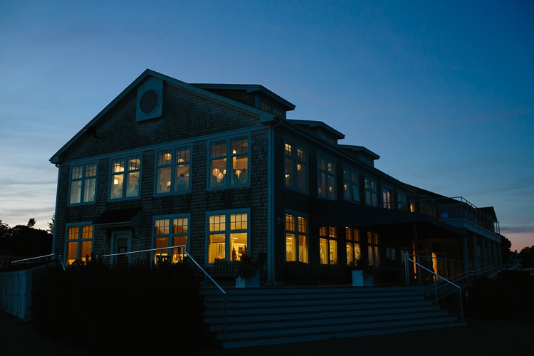 Duxbury Bay Maritime School at night