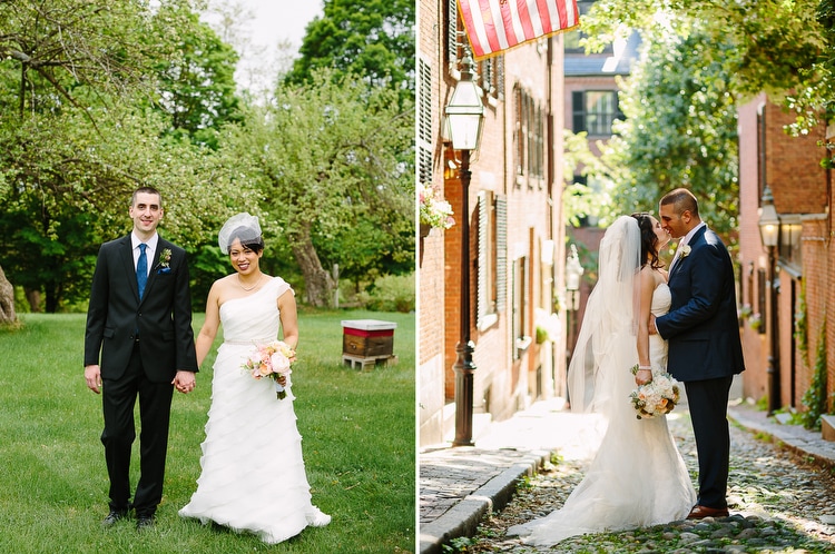 Classic wedding portraits of brides and grooms in Boston and New England by Kelly Benvenuto.