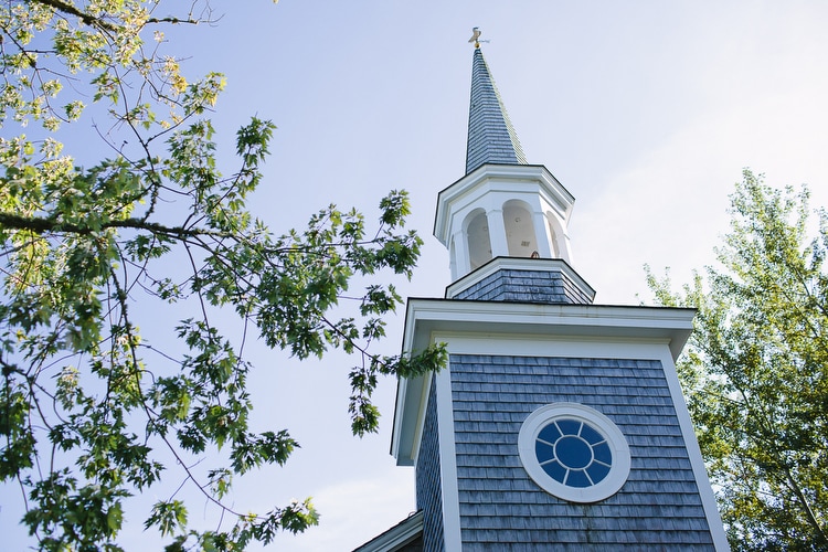 Quaint chapel for a Cape Cod wedding in Hyannis, MA. Image by Boston and Cape Cod wedding photographer Kelly Benvenuto.