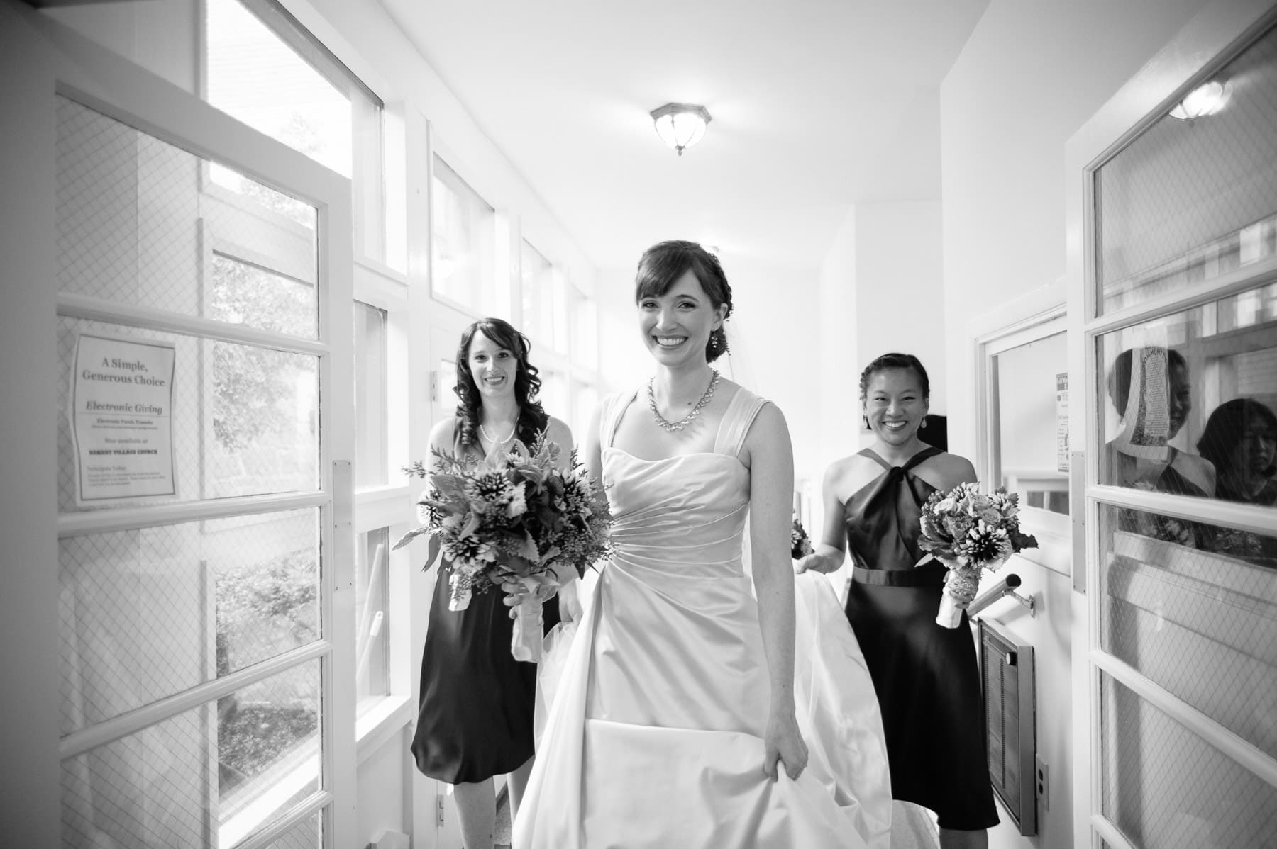 bride before ceremony at Nahant Village Church