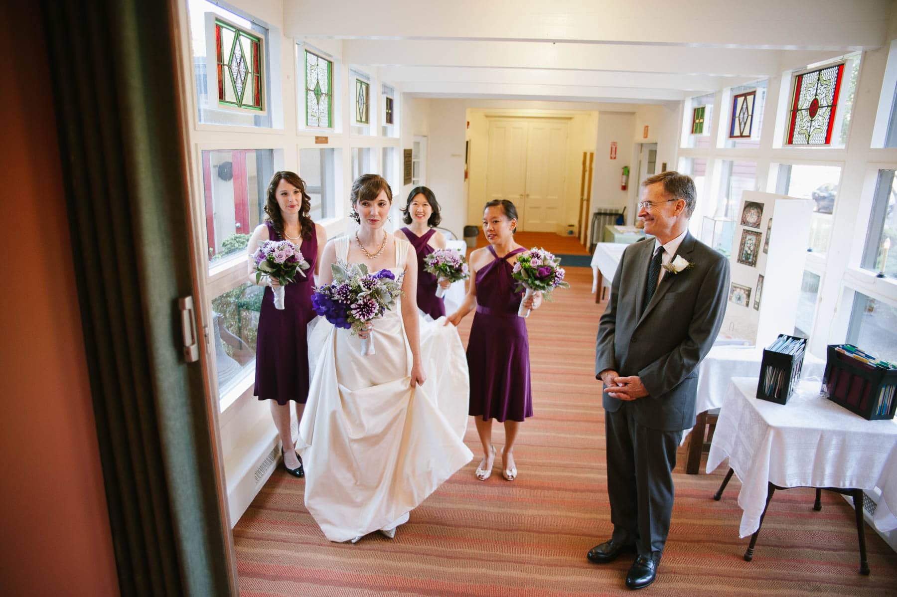 bride before ceremony at Nahant Village Church