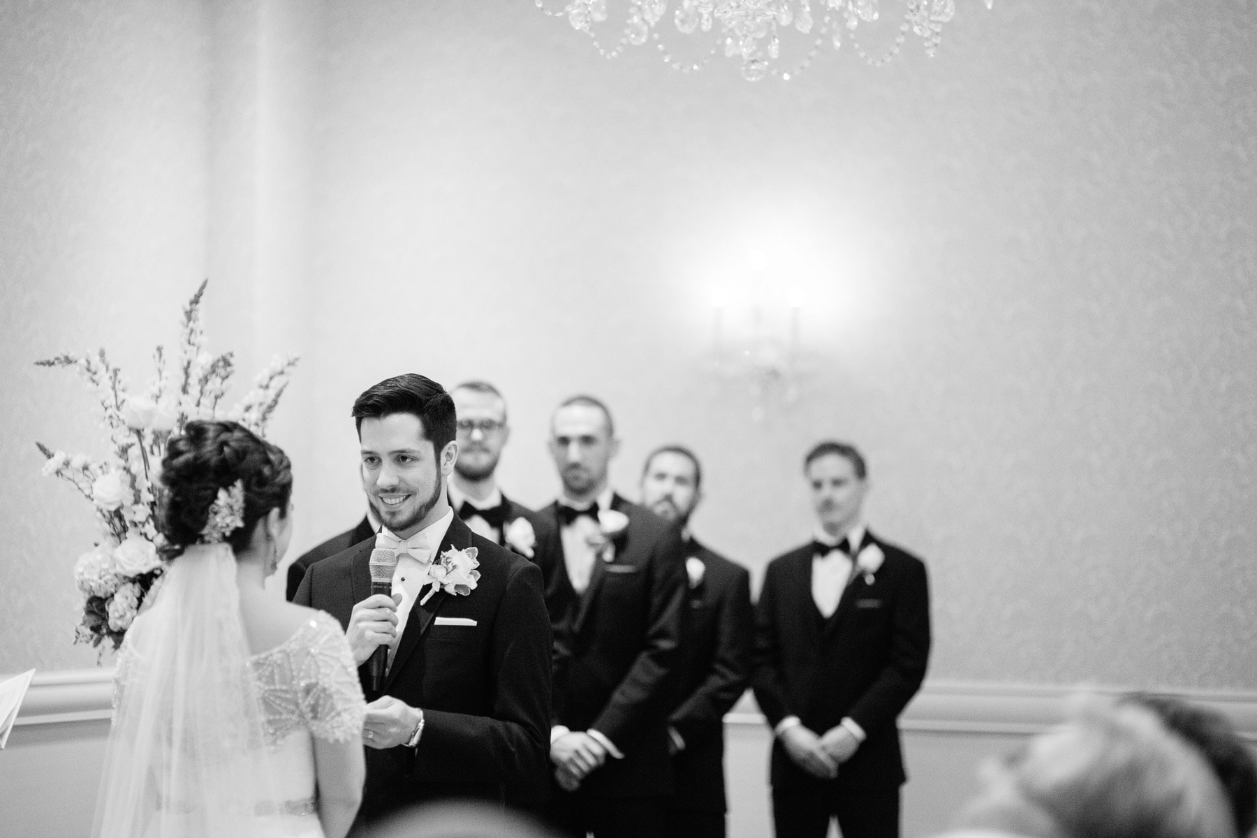 wedding ceremony at the Boston Omni Parker House