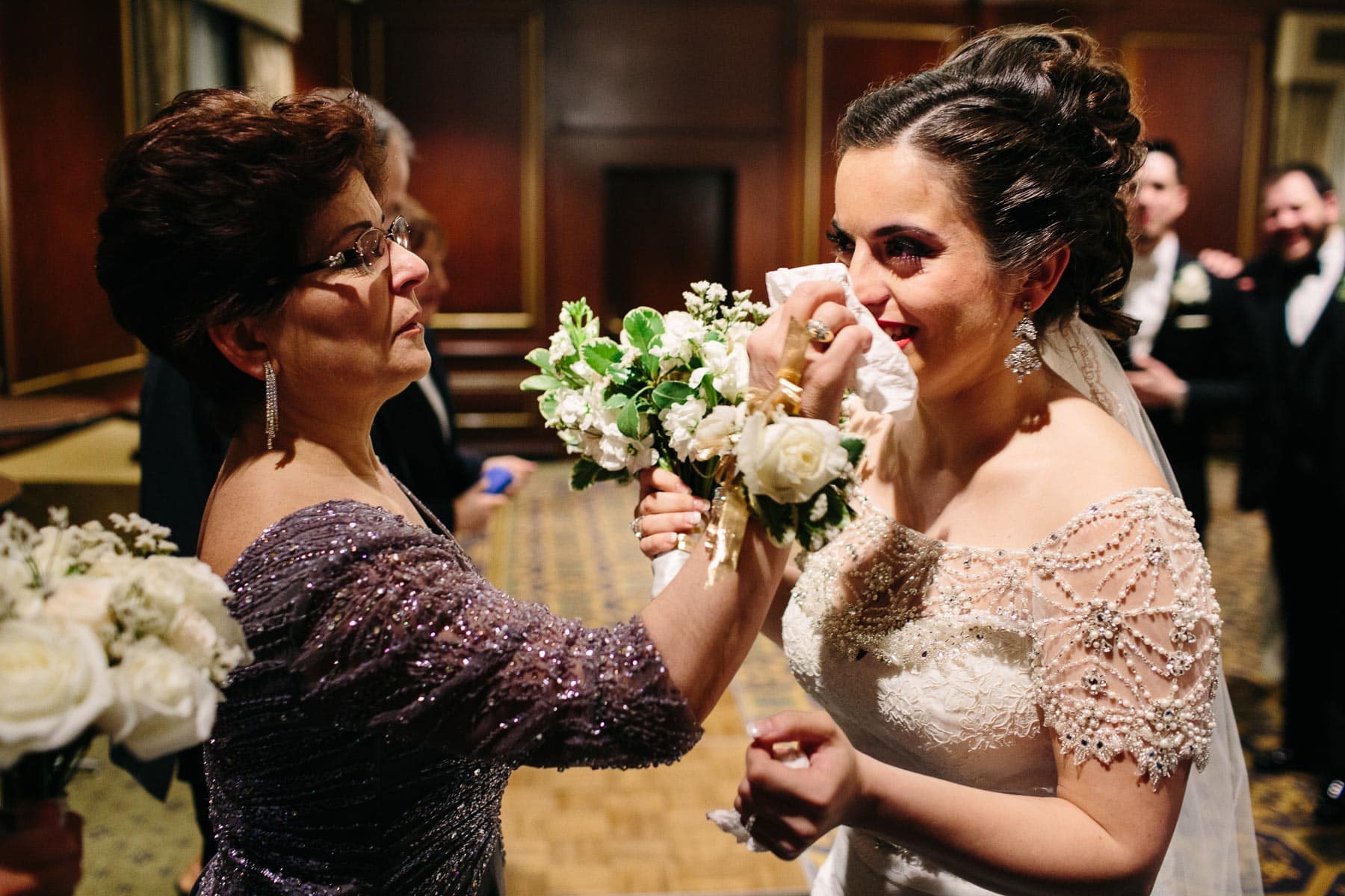 emotional wedding photography at the Boston Omni Parker House 