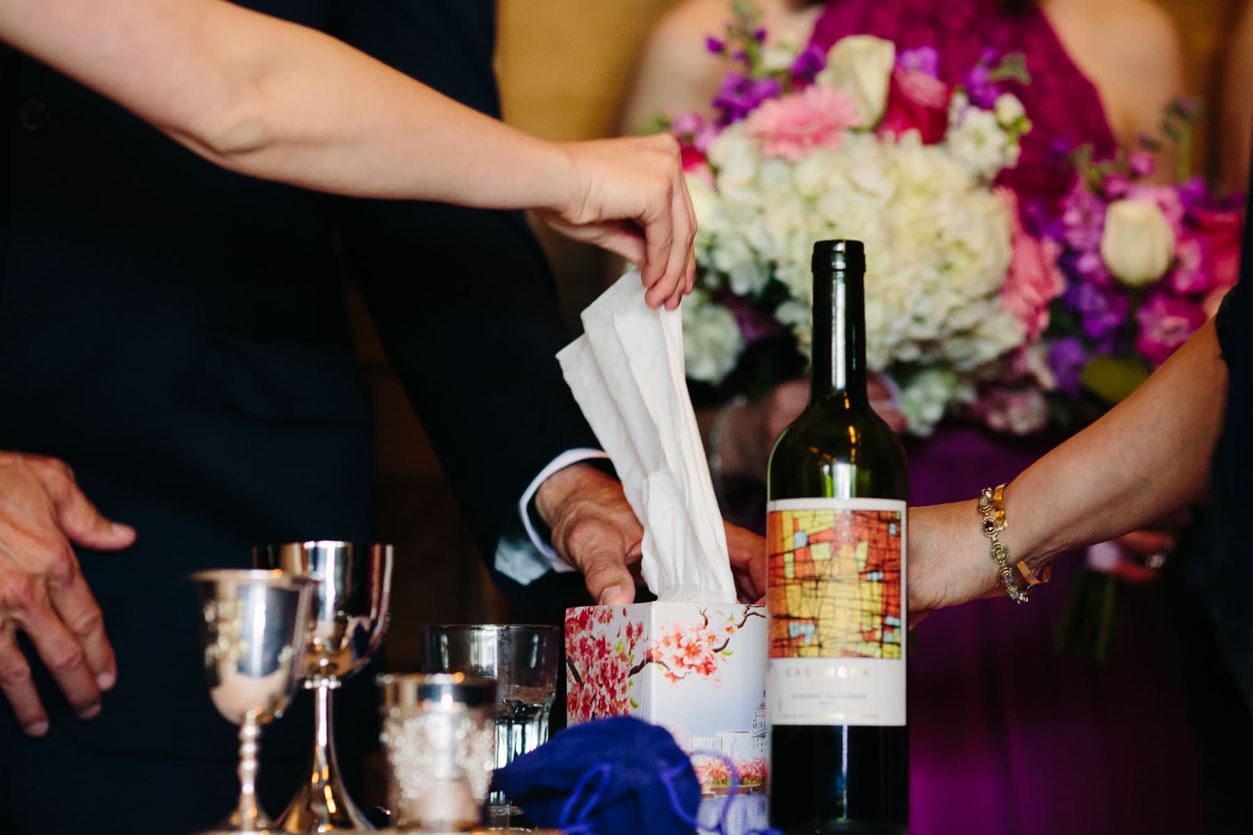 wedding ceremony at Barcelona Wine Bar, Brookline