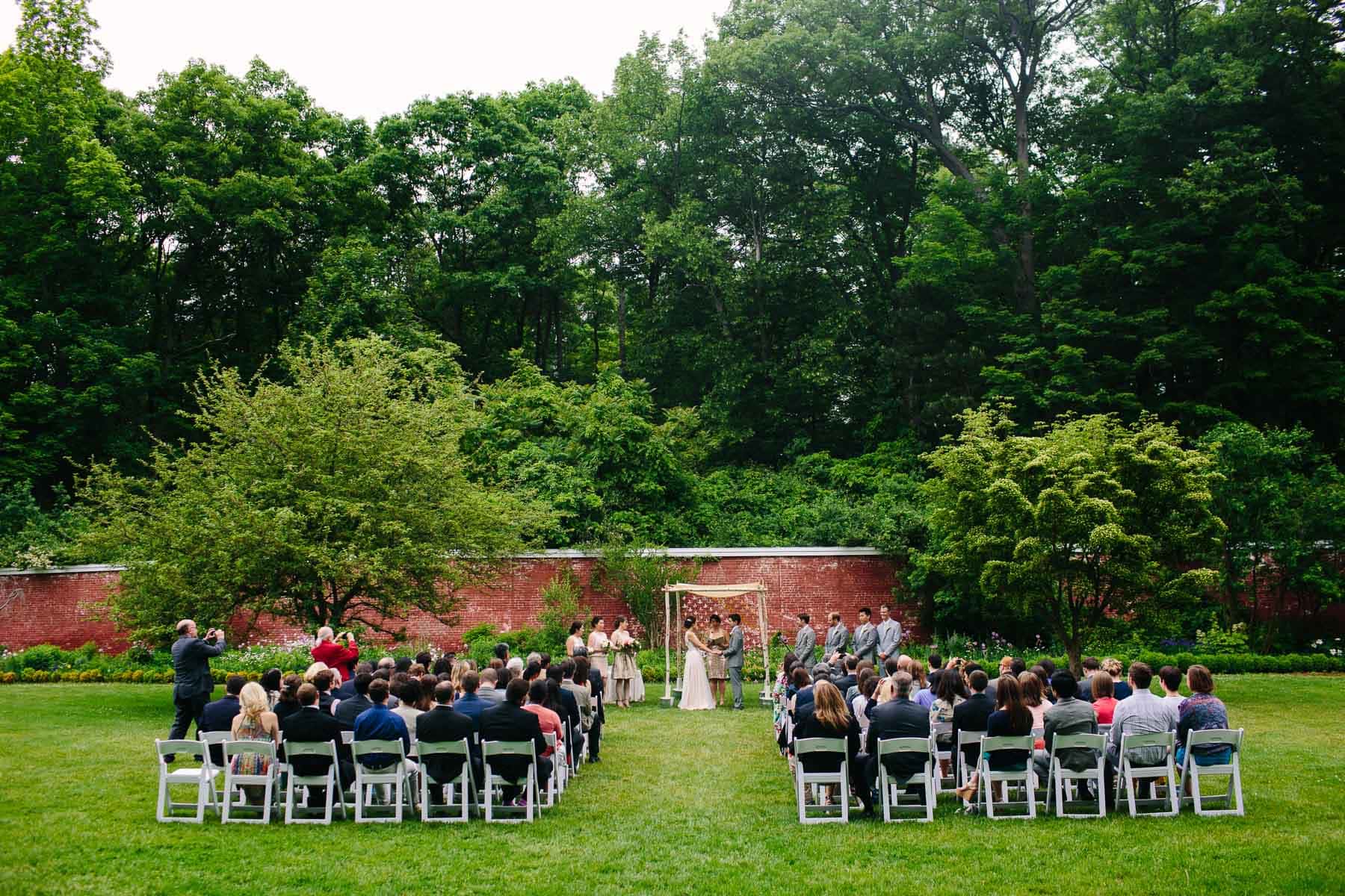 Lyman Estate wedding ceremony