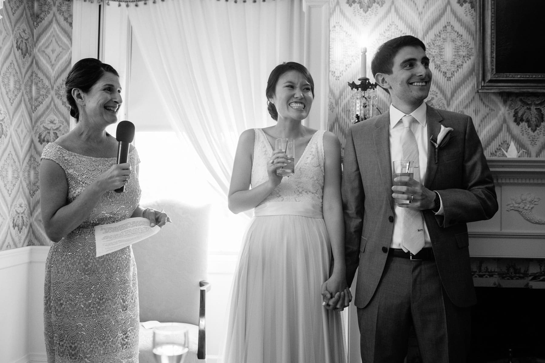 wedding toast at the Lyman Estate