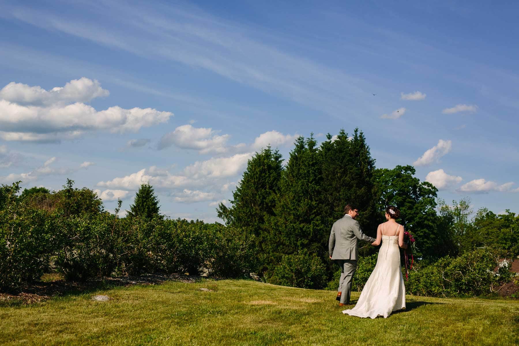 wedding ceremony at Red Apple Farm, Phillipston, MA