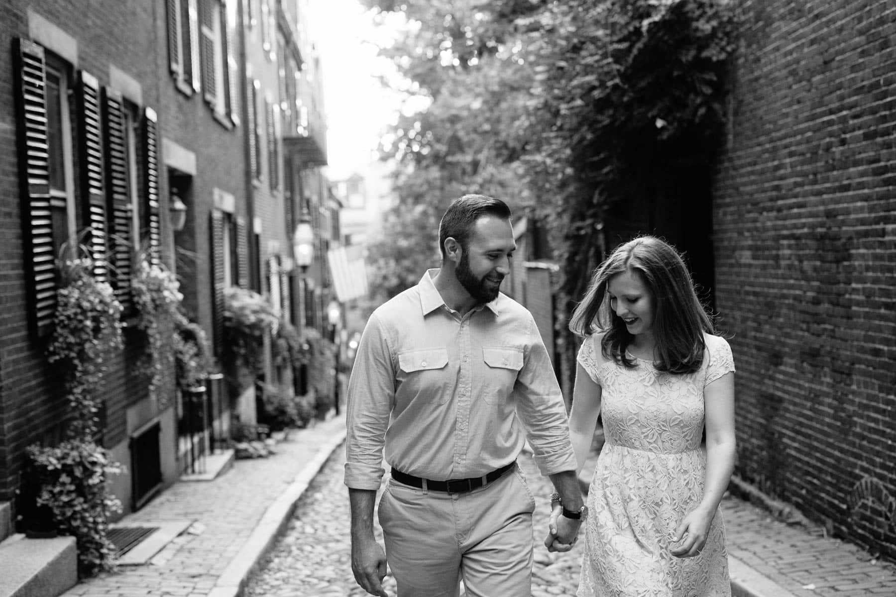 Peggy and Anthony's engagement photography session in Boston's Beacon Hill neighborhood | Kelly Benvenuto Photography | Boston Engagement Photographer