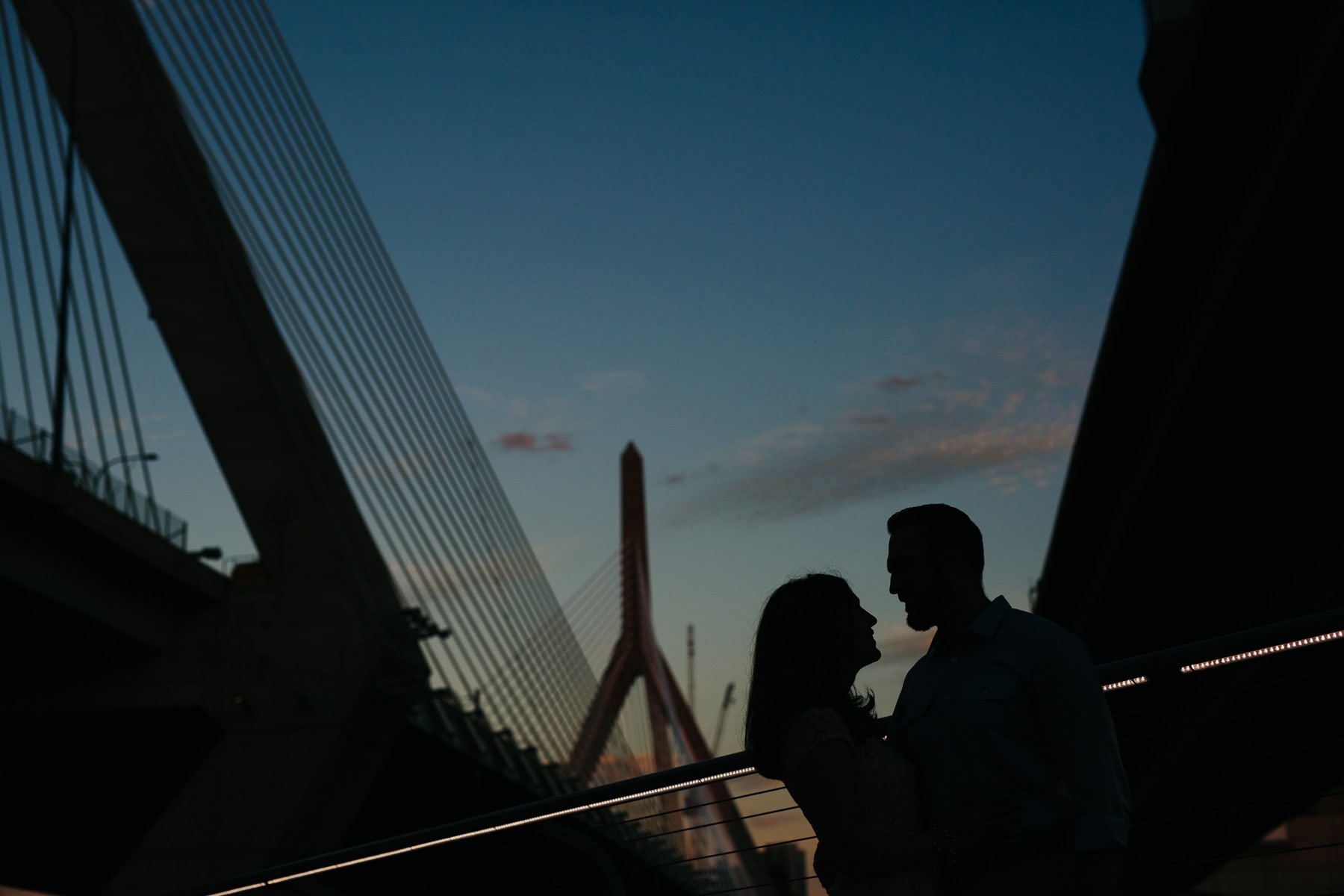 Peggy and Anthony's Boston engagement photography session by the Zakim Bridge - North Point Park | Kelly Benvenuto Photography | Boston Engagement Photographer