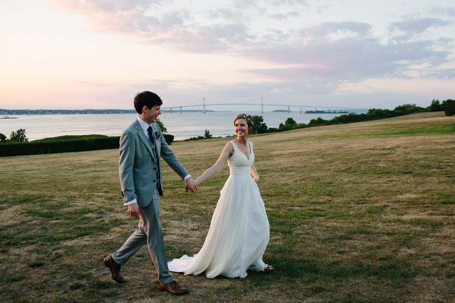 Sam and AJ's wedding at the Eisenhower House in Newport, RI | Kelly Benvenuto Photography | Boston Wedding Photographer