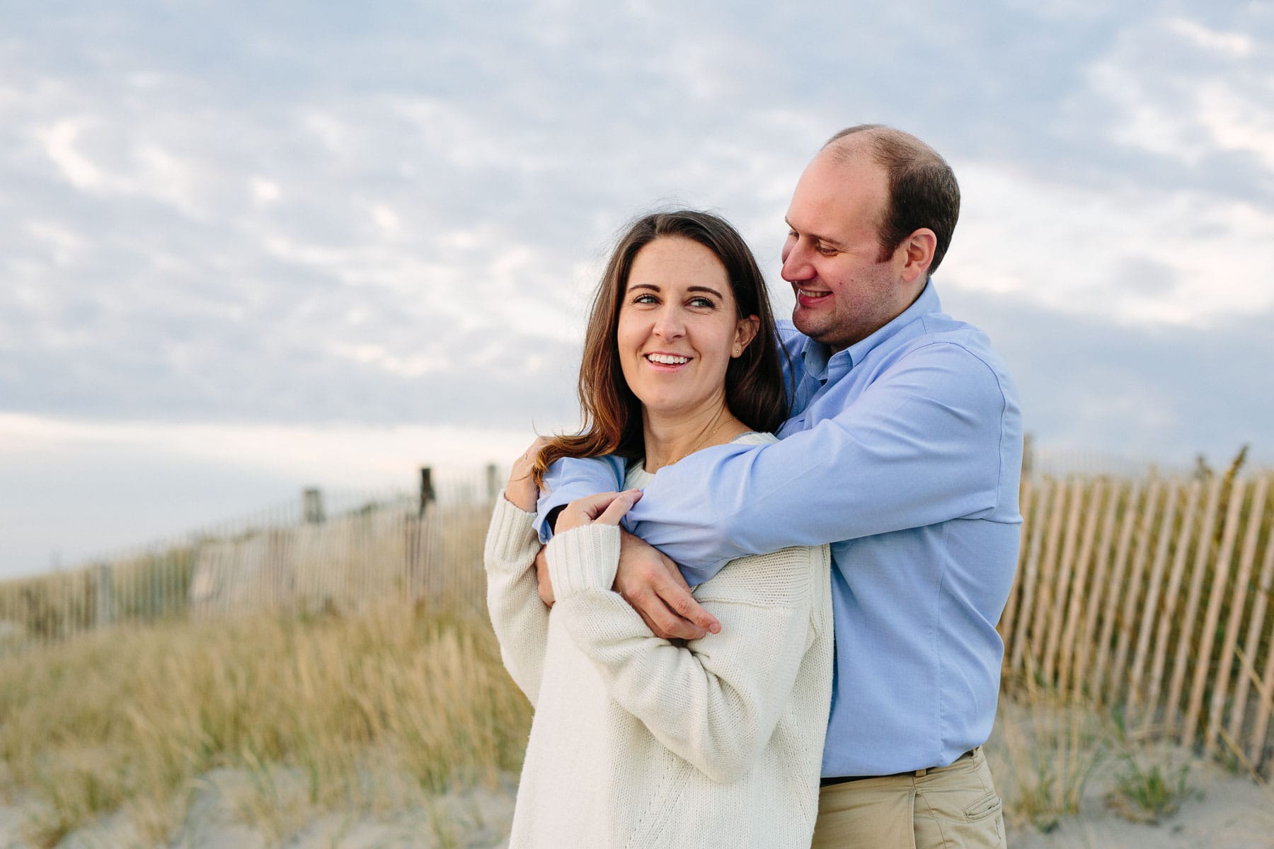 Sunrise engagement session on Duxbury Beach | Boston wedding photographer Kelly Benvenuto