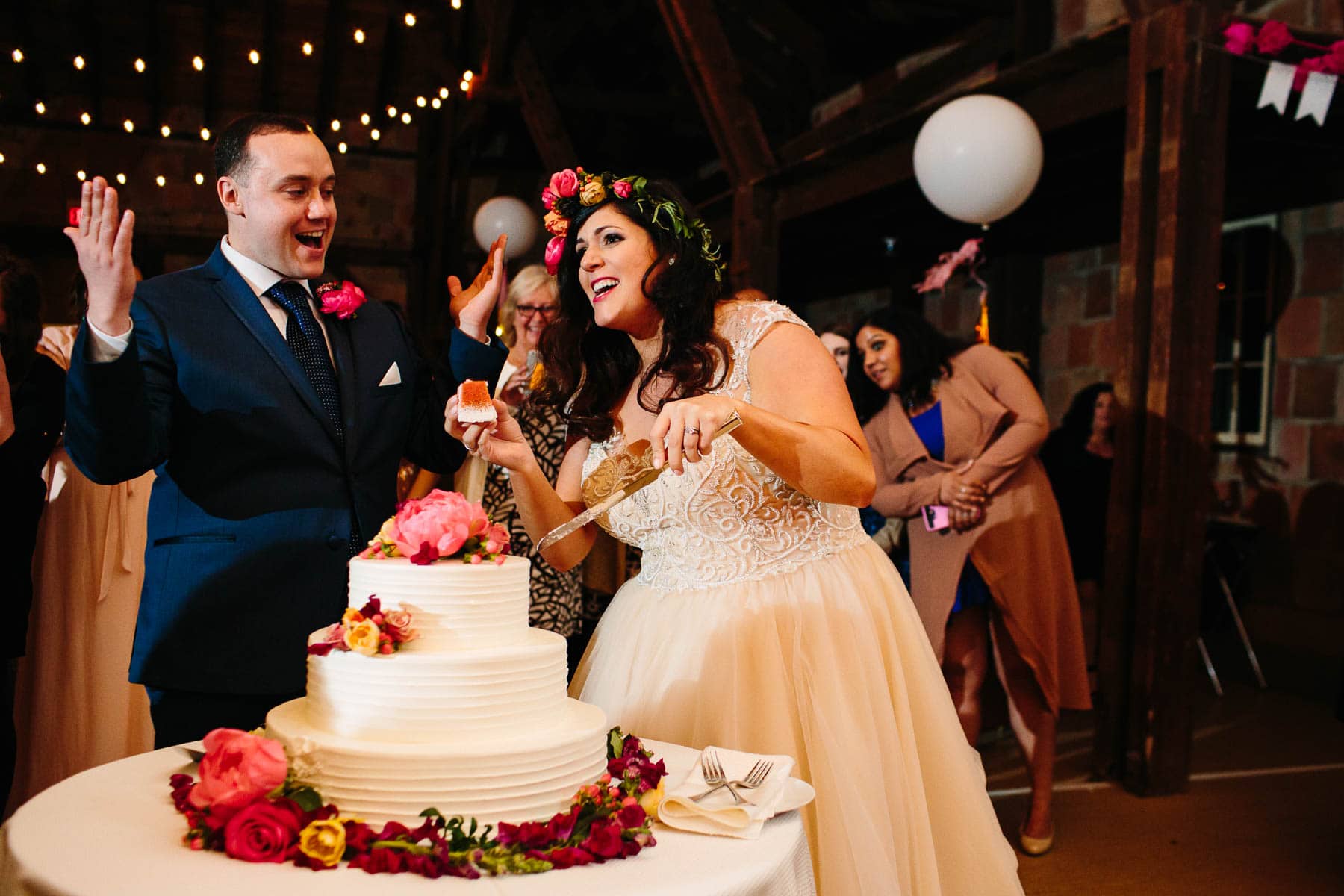 Christie and Josh's Crane Estate Barn wedding reception in Ipswich, MA | Kelly Benvenuto Photography | Boston Wedding Photographer