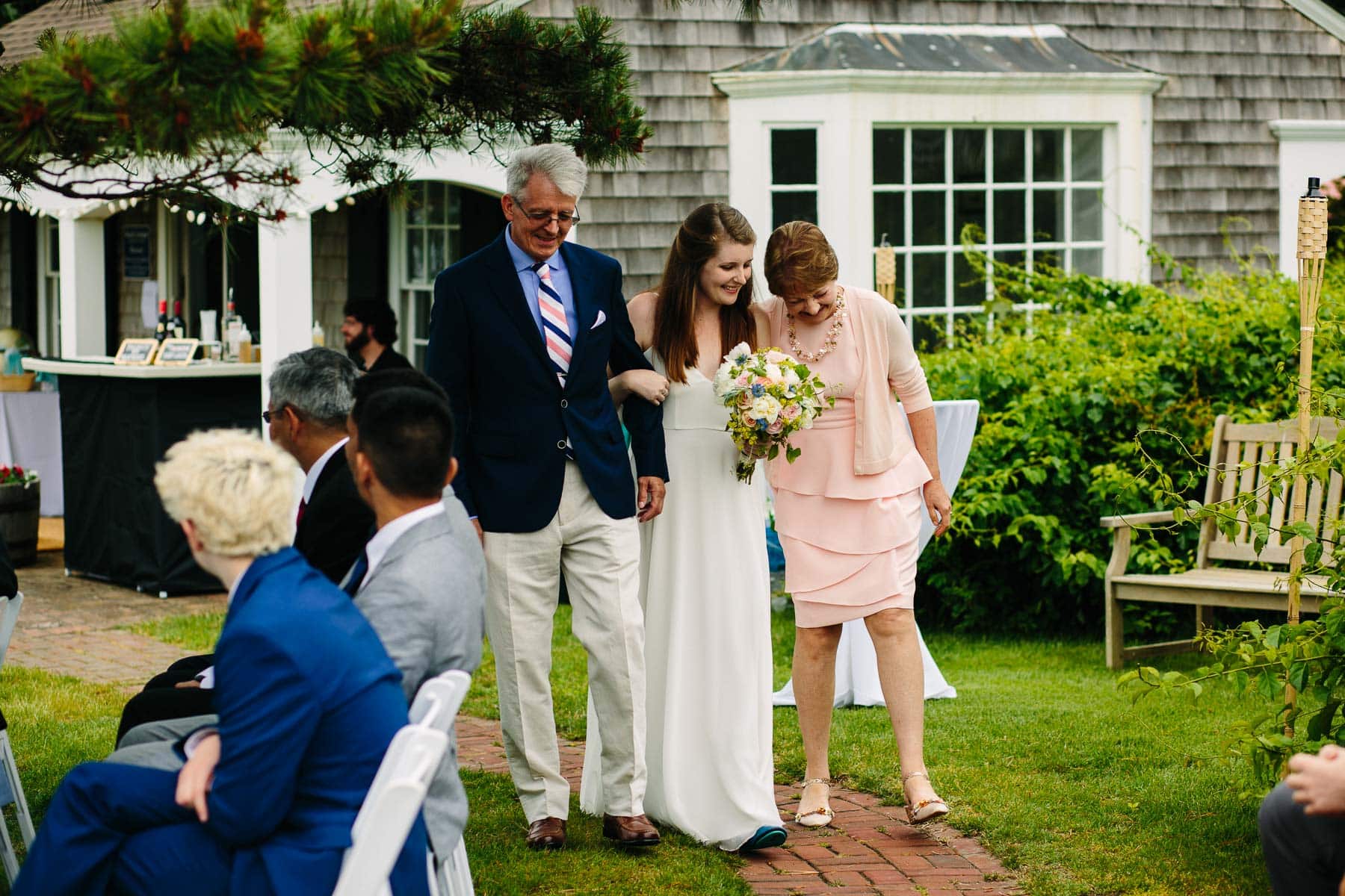 Amy & Ben's Intimate Backyard Cape Cod Wedding in Brewster, MA