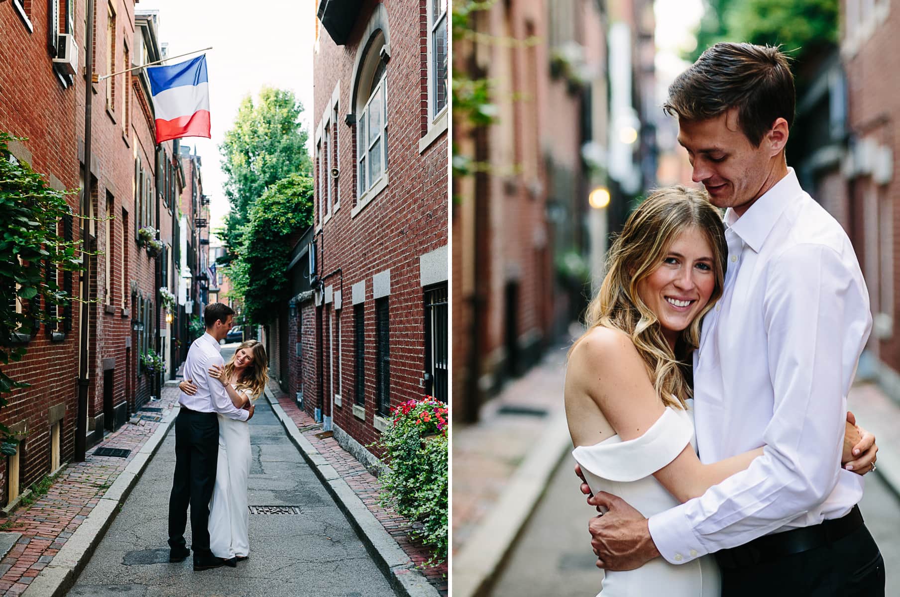happy Beacon Hill engagement session | Kelly Benvenuto Photography | Boston Wedding Photographer
