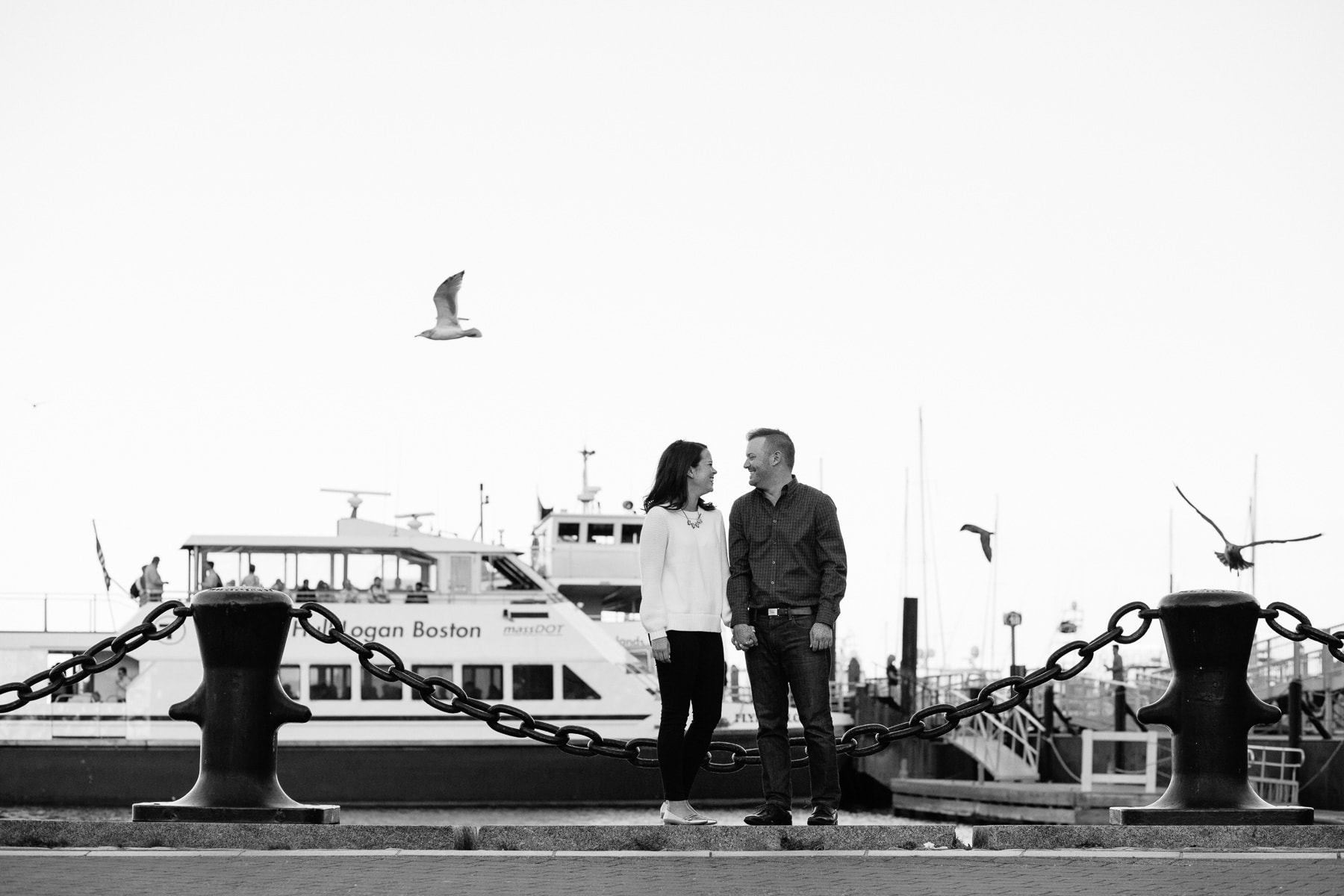 Julie and Kevin's Boston Waterfront engagement session  | Kelly Benvenuto Photography | Boston wedding photographer