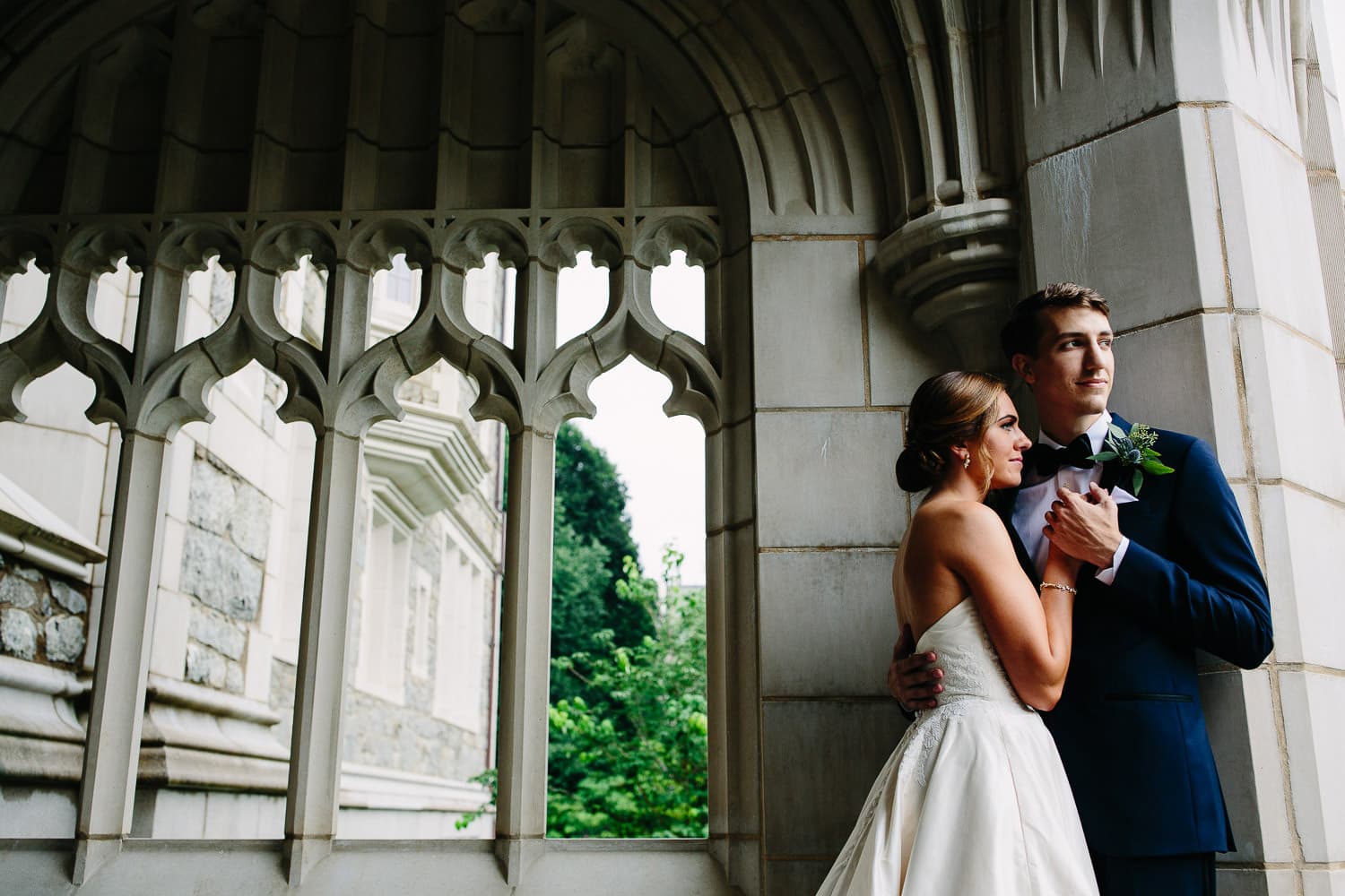 Boston college wedding portraits