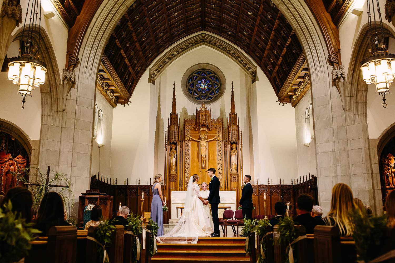 Boston college wedding ceremony at St Ignatius
