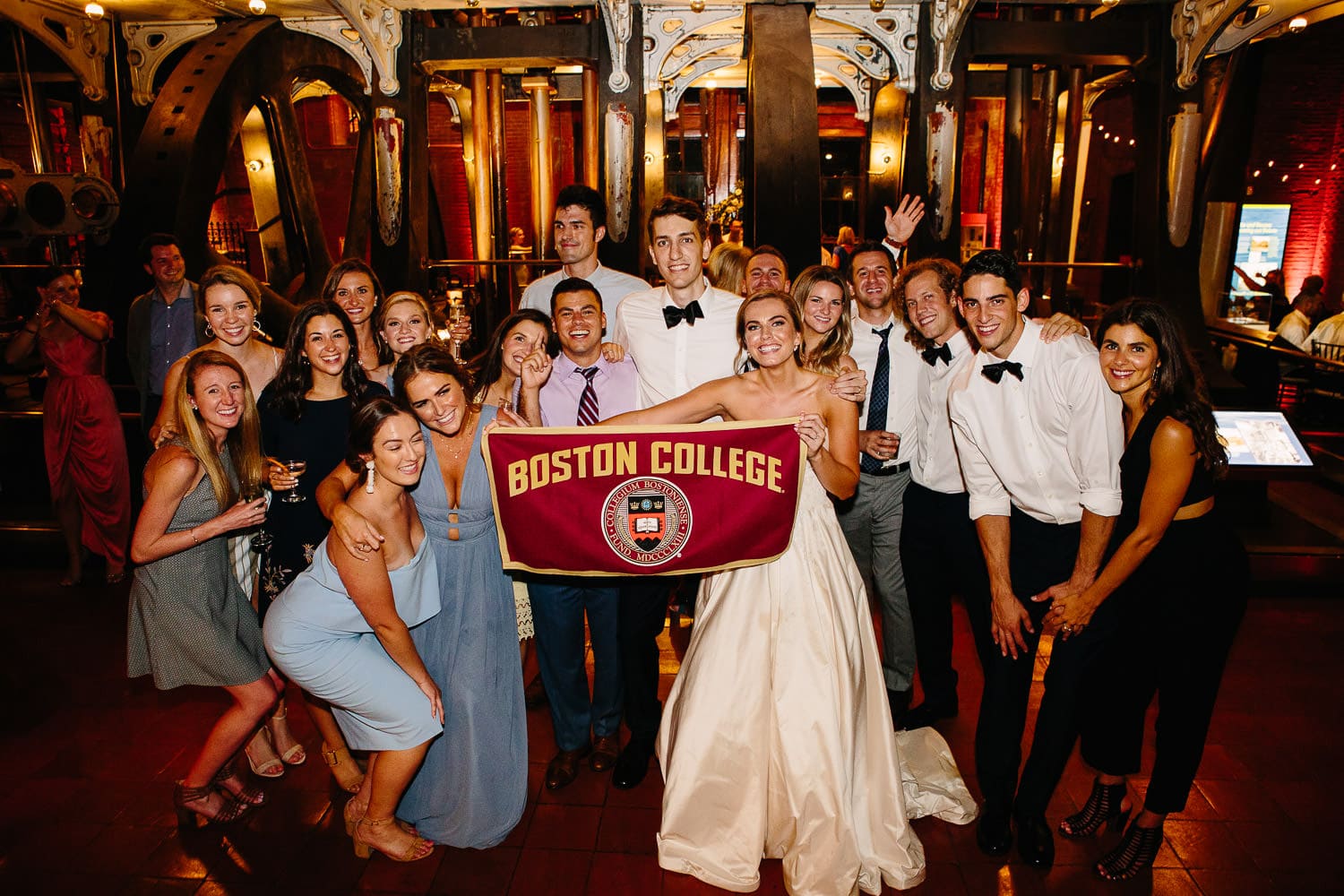 Boston College alums celebrate wedding at waterworks museum